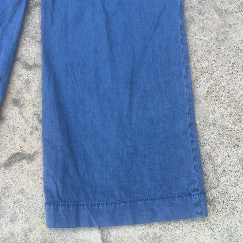 MARRAKECH Anthropologie Women's Blue Linen Blend Trouser Pants Size 28 / M - Picture 5 of 9